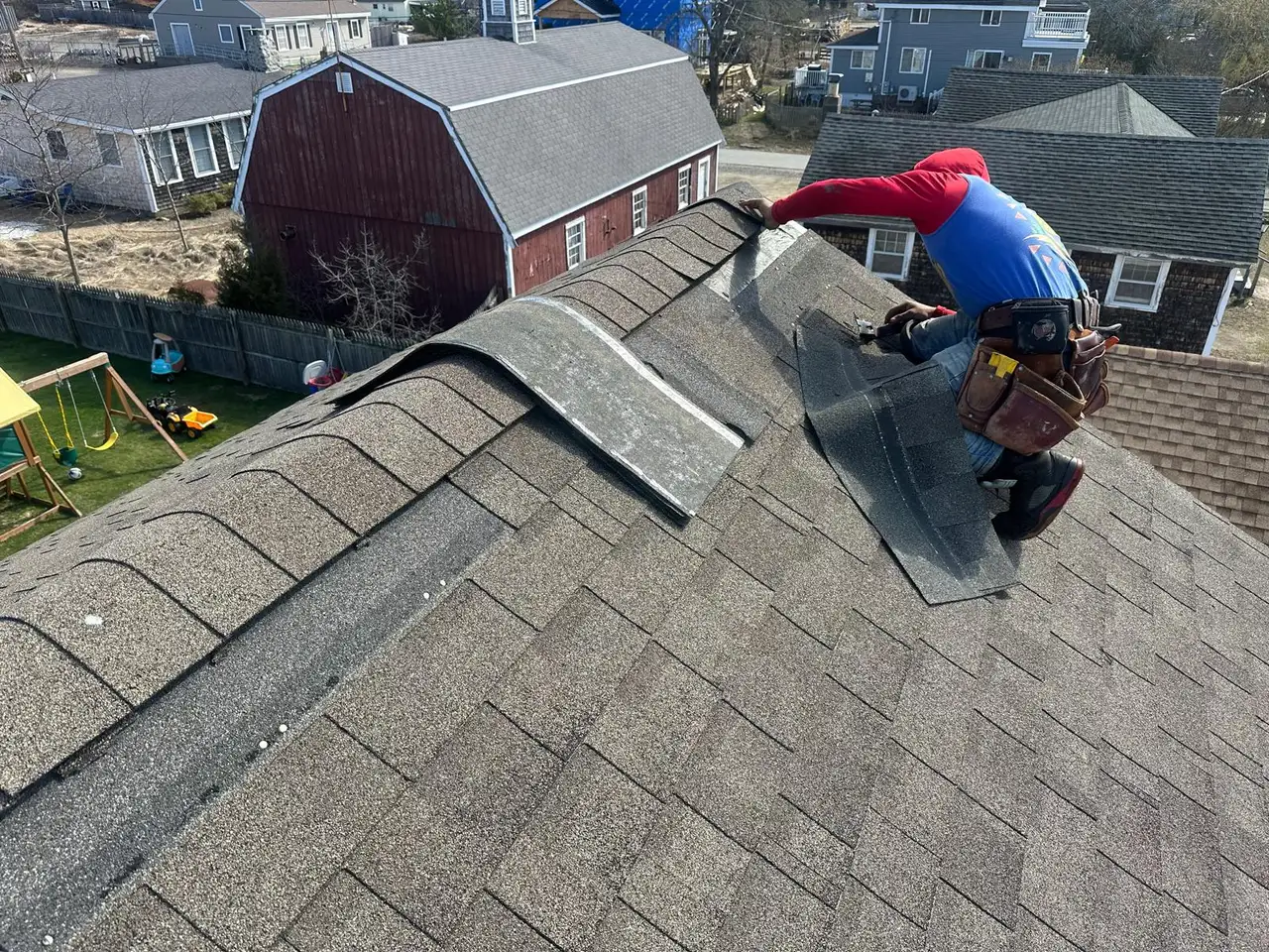 Pro Home Exterior Corp roofing crew at work